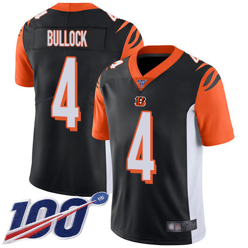 Cincinnati Bengals Limited Black Men Randy Bullock Home Jersey NFL Footballl #4 100th Season Vapor Untouchable